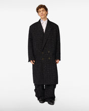 Load image into Gallery viewer, Double Breasted Tweed Coat  | Unisex Coats & Jackets Black | GCDS®