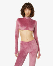 Load image into Gallery viewer, Velvet Top | Women Tops Mauve Pink | GCDS®