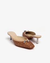 Load image into Gallery viewer, Gcds Monogram Rafia Logo Chain Mules
