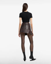 Carica l&#39;immagine nel visualizzatore di Gallery, Rub-Off Leather Pleated Mini Skirt
