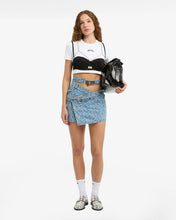 Carica l&#39;immagine nel visualizzatore di Gallery, Belted Monogram Denim Skirt
