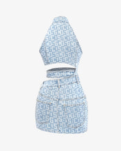 Carica l&#39;immagine nel visualizzatore di Gallery, Belted Monogram Denim Dress
